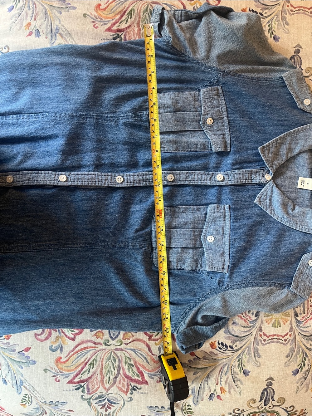 Jones New York Blue Chambray Shirt Dress with Tie Waist - Picture 7 of 7